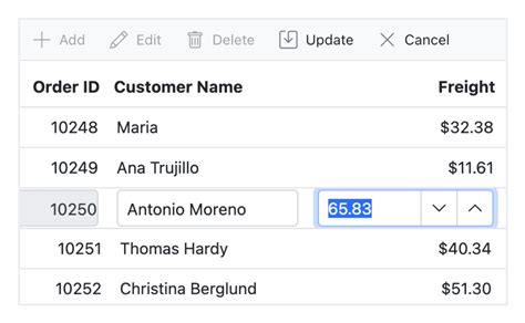 Image result for DataGrid JavaScript Data Grids Controls