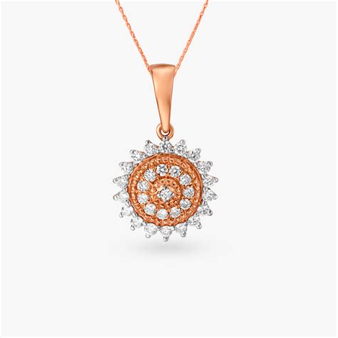 Elegant Flower Diamond Pendant