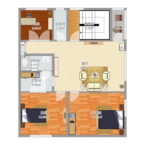 65平米两室改三室图,65平米小户型简单装修,80平米最佳户型图(第5页)_大山谷图库