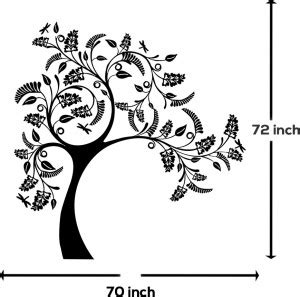 Kayra Decor Large Size Mystic Tree And The Dragonfly Wall Design ...