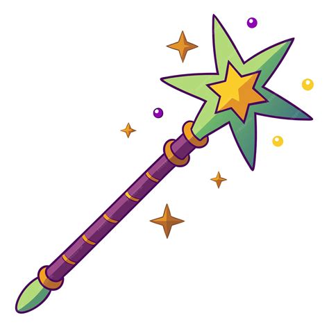 Magic wand drawing clipart vector art and illustration | Premium AI ...