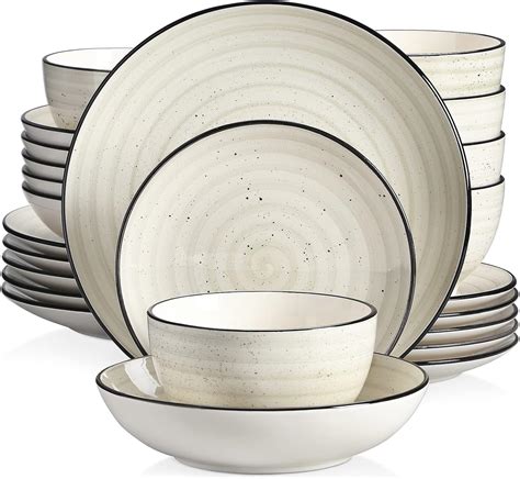 vancasso Stoneware Dinnerware Set 24 Pieces, Bonbon India | Ubuy