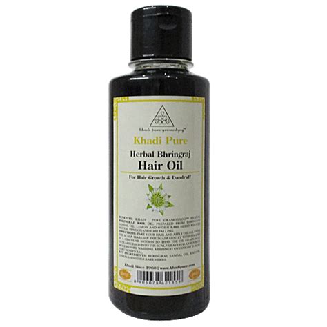 Buy Khadi Pure Herbal Bhringraj Hair Oil - For Hair Growth & Dandruff ...