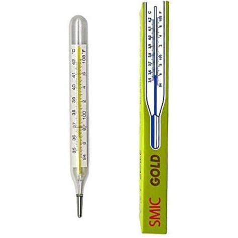 MCP Healthcare Clinical Gold Mercury Thermometer Human Body Measure ...