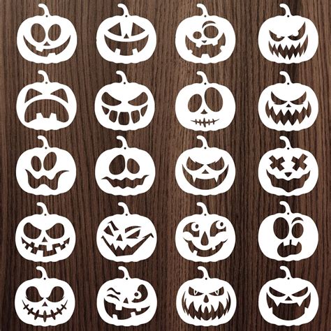 Painted Pumpkin Faces Templates