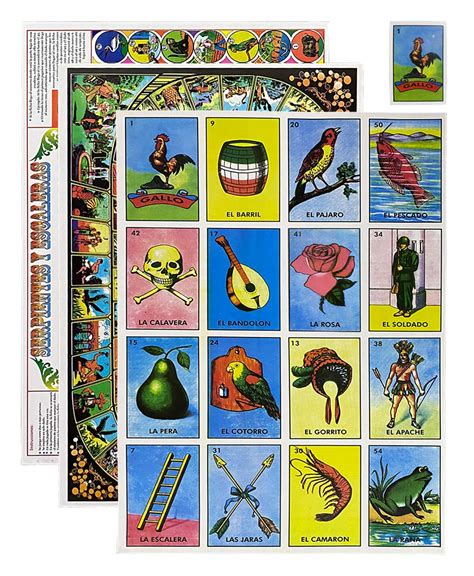 Buy Coladera Super Jumbo Loteria Mexican Bingo Set with Snake and ...