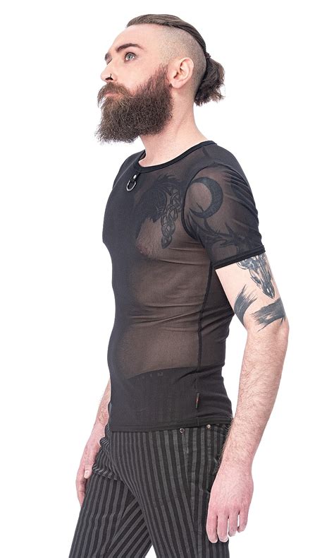 Kurzarm Netzshirt mit D-Ring am Halsausschnitt,Groesse/Size:XXL - Queen ...