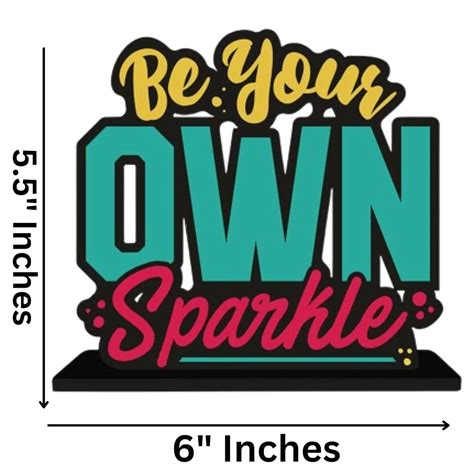 JaipurCrafts Premium Wooden Be Your Own Sparkle Motivational Quotes ...