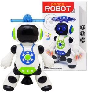 Toyvala Dancing Robot With Music, 3D Flashing Lights,360° Rotation Toy ...