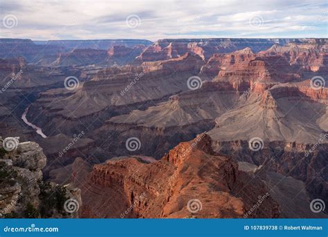 View of Grand Canyon National Park from Mohave Point Above the Colorado ...