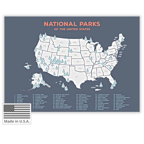 United States National Parks Map - Us National Parks national parks on ...