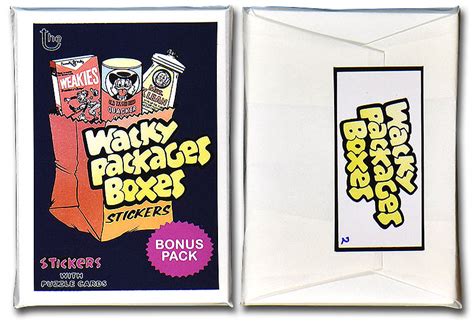 Wacky Packages Boxes Stickers Bonus Series