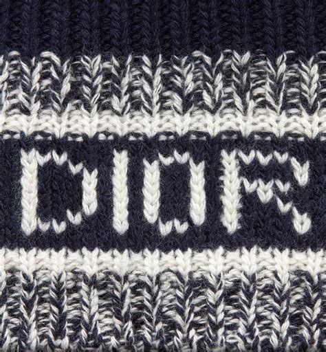 Gorro D-White Punto de lana y cachemira azul marino | DIOR