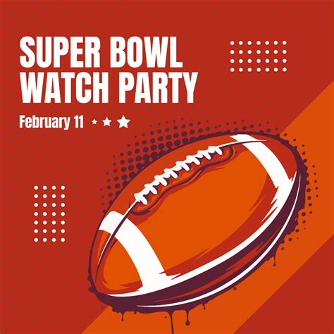 Free Super Bowl Watch Party Instagram Post Template to Edit Online