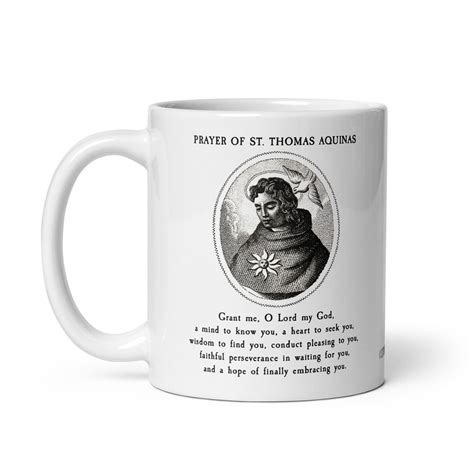 Saint Thomas Aquinas Prayer Mug, Grant Me O Lord, Dominican Priest Nun ...