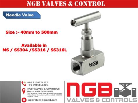 NEEDLE VALVES HIGH PRESSURE | NGB VALVES & CONTROL - INDUSTRIAL VALVES ...