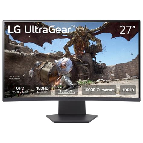 Lg 27gs60qc B Ultragear Curved Gaming Monitor 27 Inch Qhd | Desertcart ...