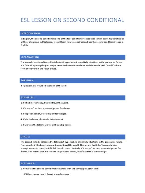 Image result for Second Conditional Lesson Plan