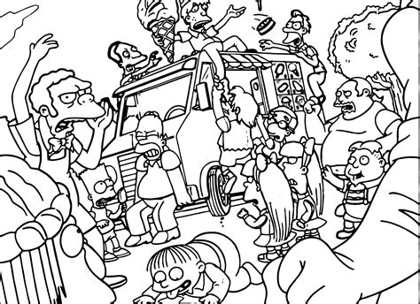 Simpson Christmas Coloring Pages