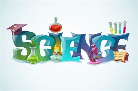 Affiche scientifique avec inscription décorative | Vecteur Gratuite