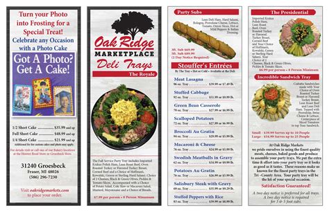 Oakridge Markets - Deli Menu