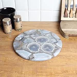 Buy NikkisPride Handmade Agate Platter Tray Cheese Board Table Top Semi ...