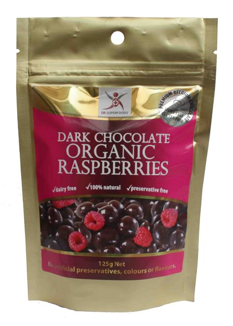 Organic Raspberries Dark Chocolate - Dr superfoods dairy free chocolate ...