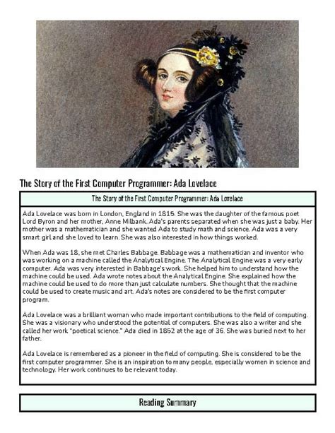 Image result for Ada Lovelace Computer Programmer Essay