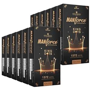 Buy Manforce King Dots Extra Dotted Unflavored Condoms, 10 Pieces x ...