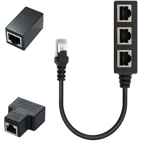 wohn&lebe Lan Splitter 1 auf 3 Lan Verteiler 1 auf 2 Adapter Ethernet ...