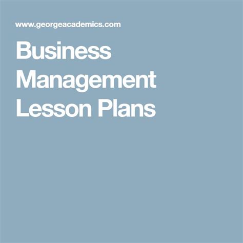 Image result for Business Management Lesson