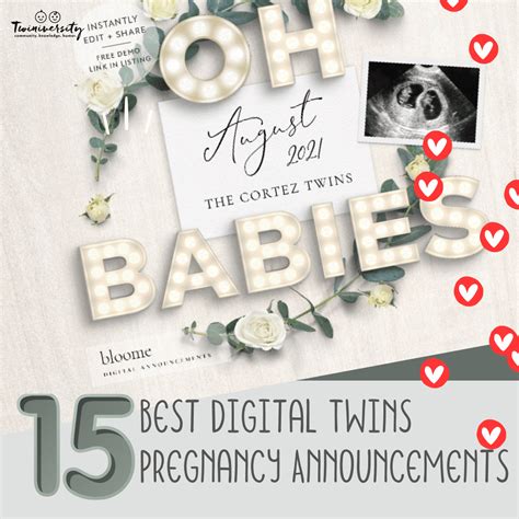 Twin Pregnancy Announcement Ideas 10 Twin Pregnancy Announcements For