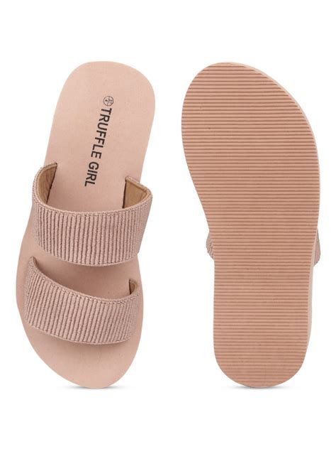 Beige EVA Wedges With Wide Front Straps – Truffle Collection