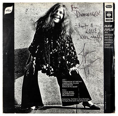 Janis Joplin Signed "Cheap Thrills" Album JSA & REAL | Barnebys