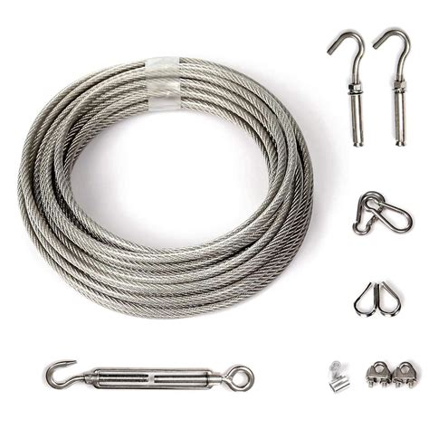 MAGZO Stainless Steel Clothesline Portable Detachable Laundry Wire ...