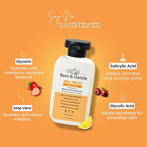 Mix Fruit Face Wash With Salicylic + Glycolic Acid 100ml – My Store