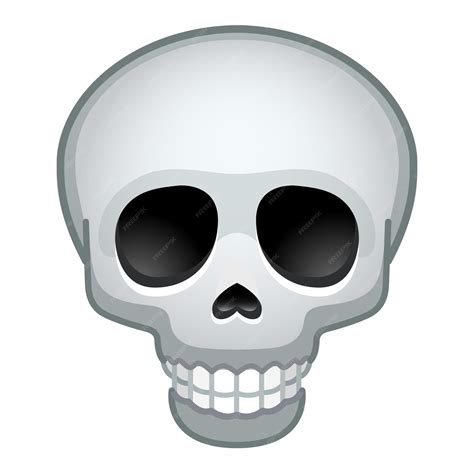 Top quality emoticon skull face emoji isolated dead emoticon face emoji ...