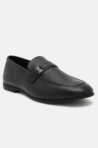 Buy Men Black Slip Ons Online - 40004727 | Louis Philippe