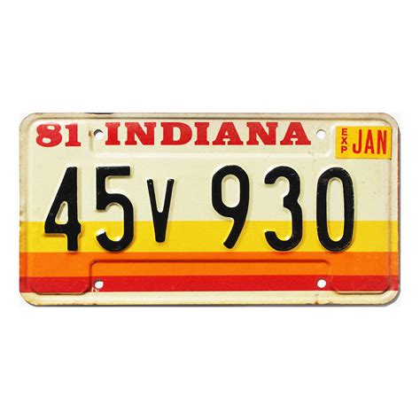 1981 Indiana License Plate #45V930 | Real Old Genuine Plates