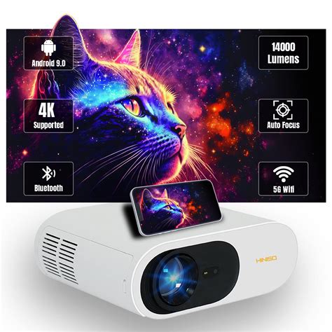 HINISO - Portable Projector for Home | 14000 Lumens, Autofocus, Screen ...