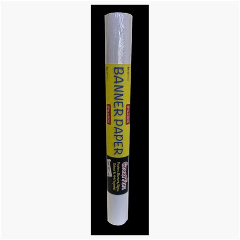 White Banner Paper Rolls, 17"x 50 Ft, 1 Roll, 6/Case - TheRoyalStore