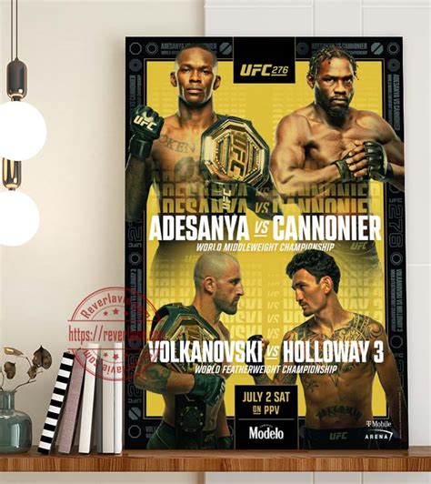 UFC 276 T-Mobile Arena Official Poster Canvas - REVER LAVIE