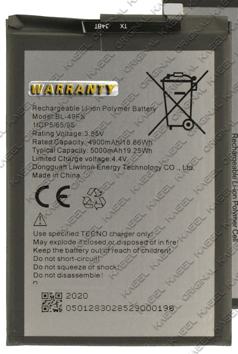 Genuine Battery BL-49FX for Infinix Hot 8 X650C/ X650B /X650D 5000mAh ...