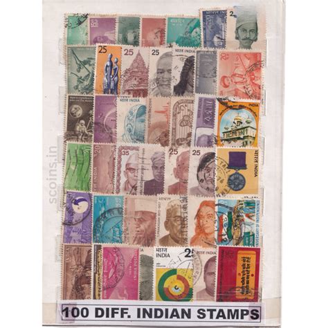 100 DIFF INDIAN STAMPS – SCOINS INDIA