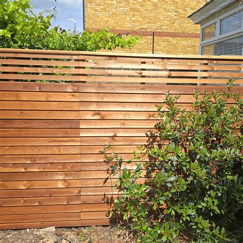 Horizontal Privacy Fence Horizontal Style Double Sided Custom Wood