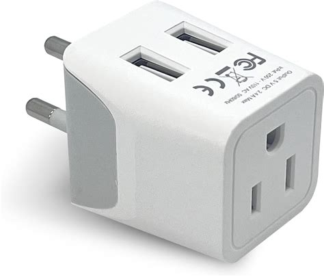Amazon.com: Ceptics Thailand Travel Adapter with Dual USB - Type O ...