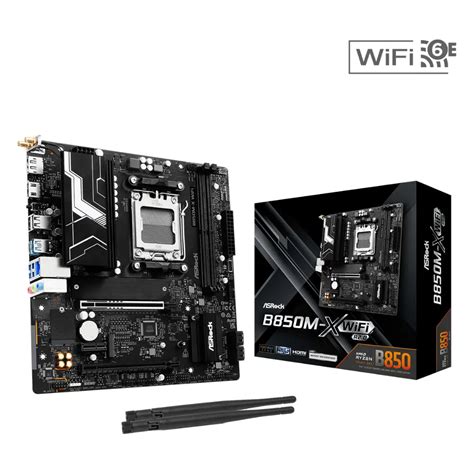 ASRock B850M X WiFi R2.0 AMD B850 AM5 Micro ATX DDR5 Motherboard ...
