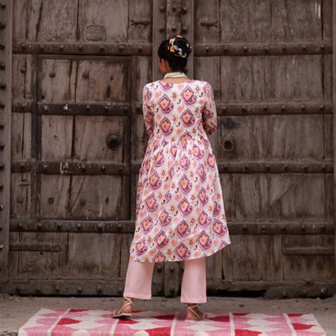 Ruhani Ikat Blockprint Designer Ethnic Traditional Cotton Suit Sets for ...