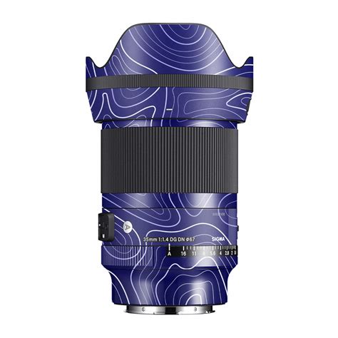 Deep Blue Contour Sigma 35mm F/1.4 DG DN Art Camera Lens Skin
