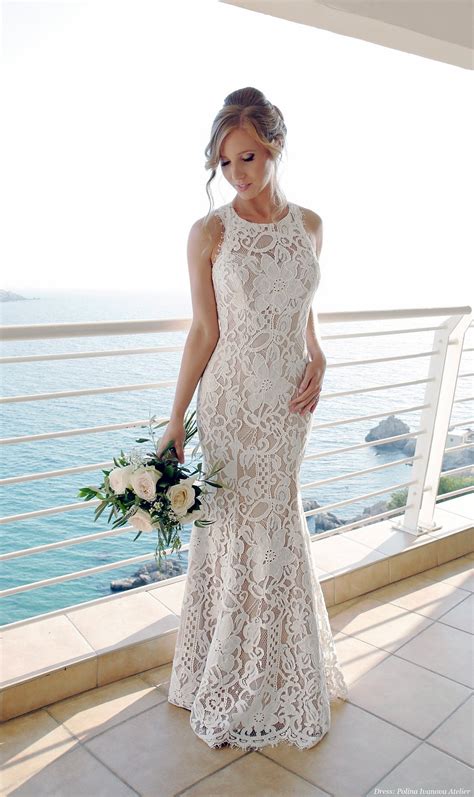 Halter Wedding Dress Beach